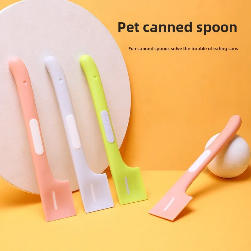 colher para gatos e cães de aço inoxidável