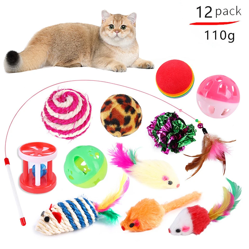 Kit de Brinquedos para Gatos 20 Peças com Ratos e Bolas - Imagem 3