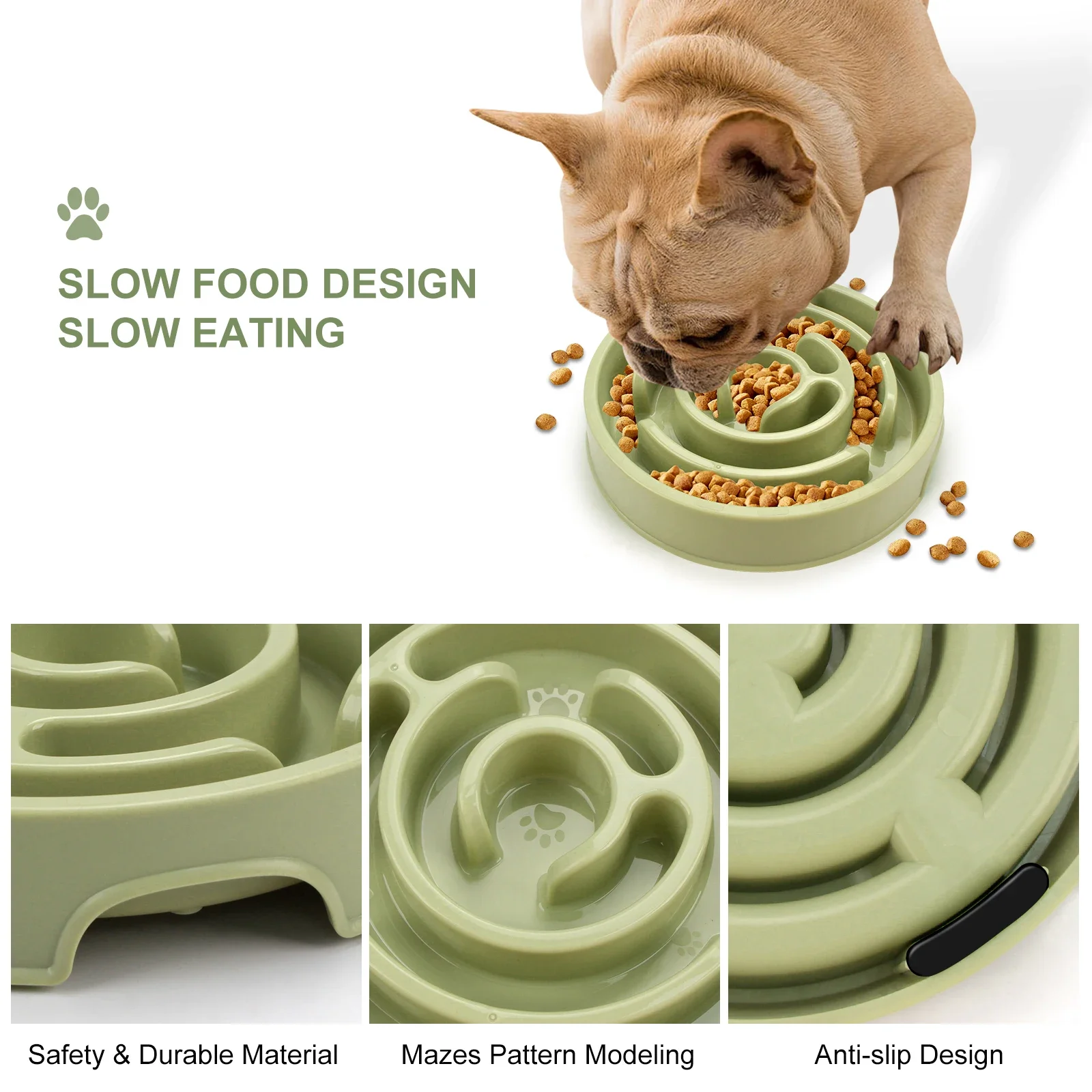 Comedouro Lento para Cães Antiderrapante Anti-Gulpe para Cães de Porte Grande - Image 5