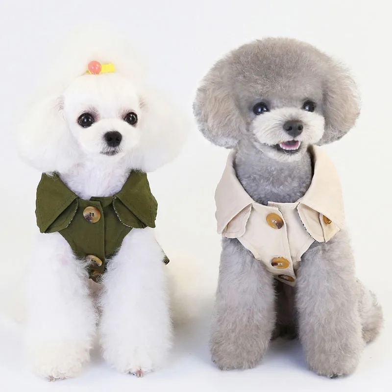 Casaco para Cães Pequenos Estilo Britânico Verde XXL para Primavera e Outono - Imagem 3