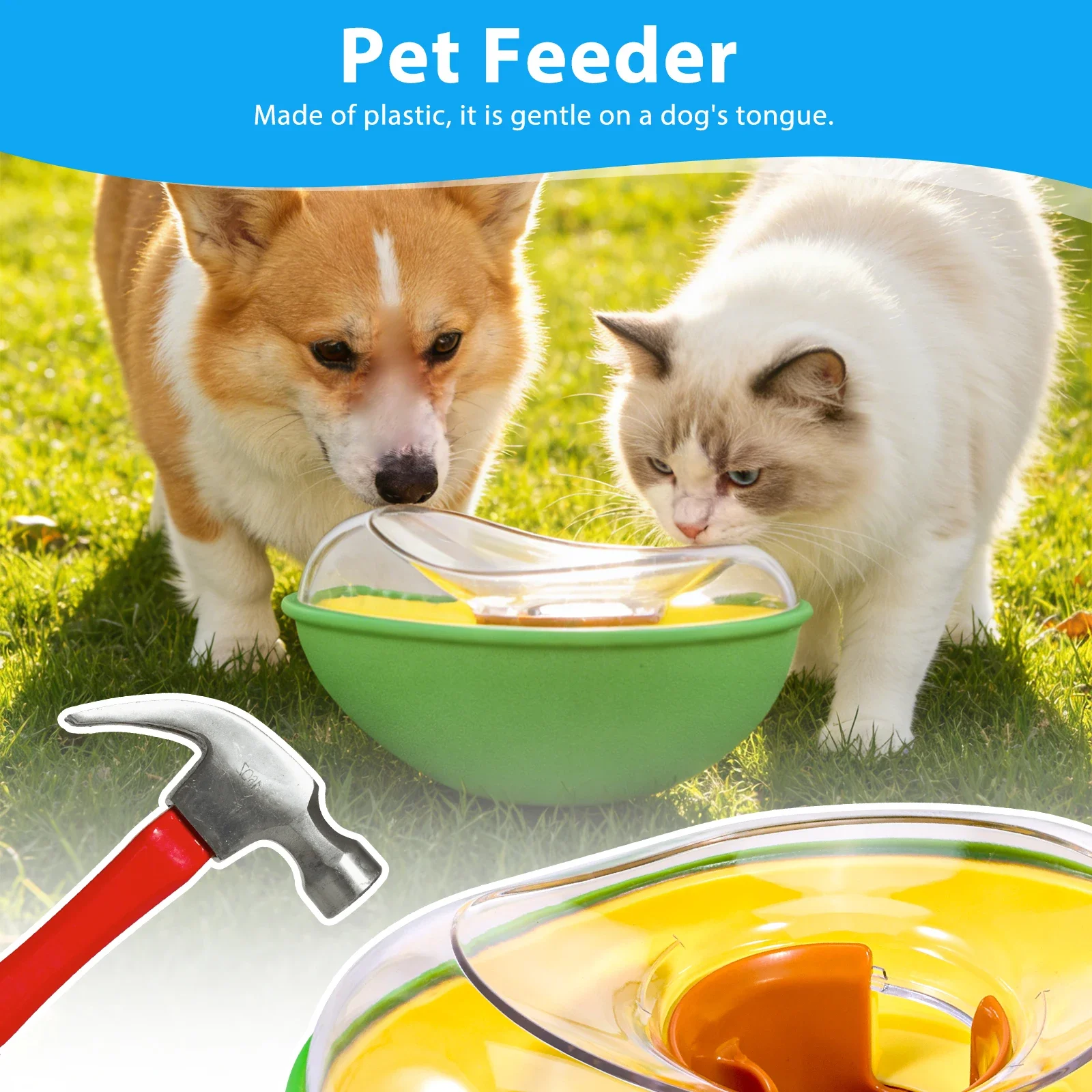 Brinquedo Dispensador de Petiscos para Cães e Gatos, Formato Abacate, Antiderramamento - Image 6