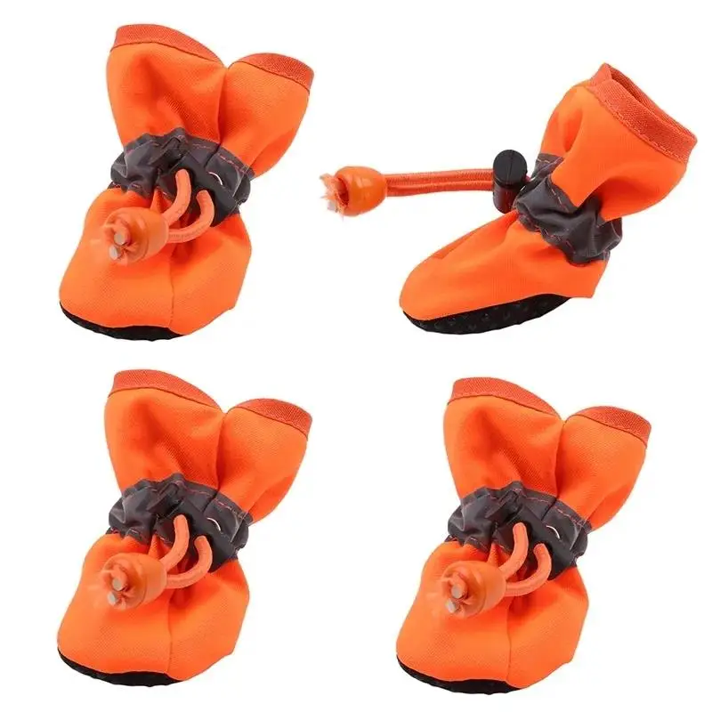 Botas de Chuva para Cães Pequenos Antiderrapante 4 Peças - Imagem 3