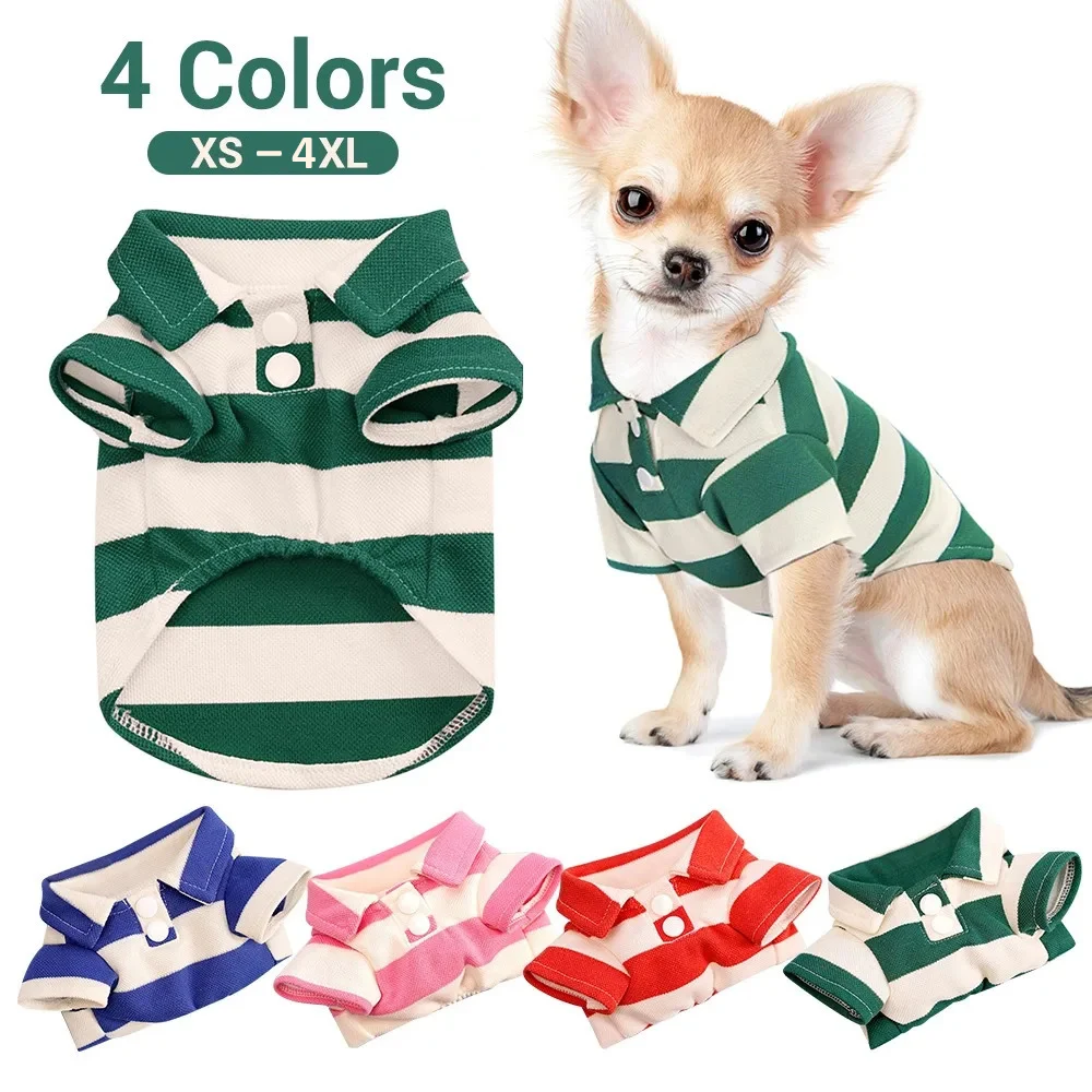 camiseta listrada para cães e gatos