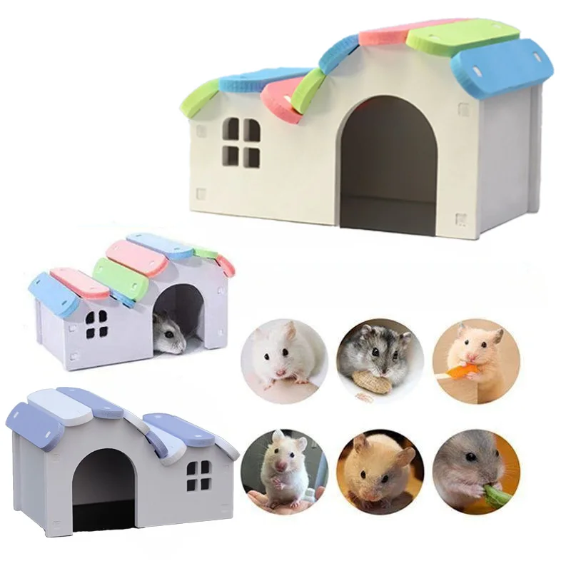 casa para hamster de madeira pvc