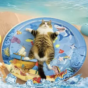 tapete inflável com água para cães e gatos