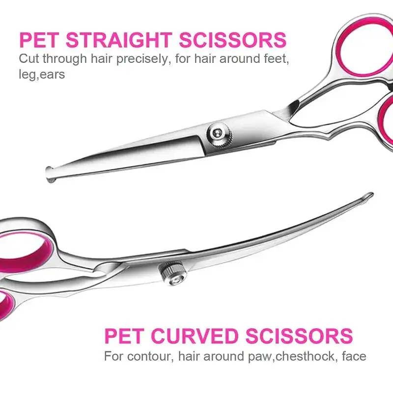 Kit de Tesouras para Tosa de Cães e Gatos com Pontas Redondas - Imagem 5