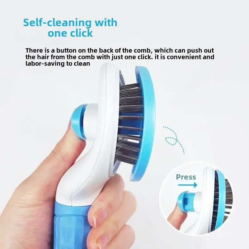 Escova Removedora de Pelos para Cães e Gatos de Aço Inoxidável - Imagem 5
