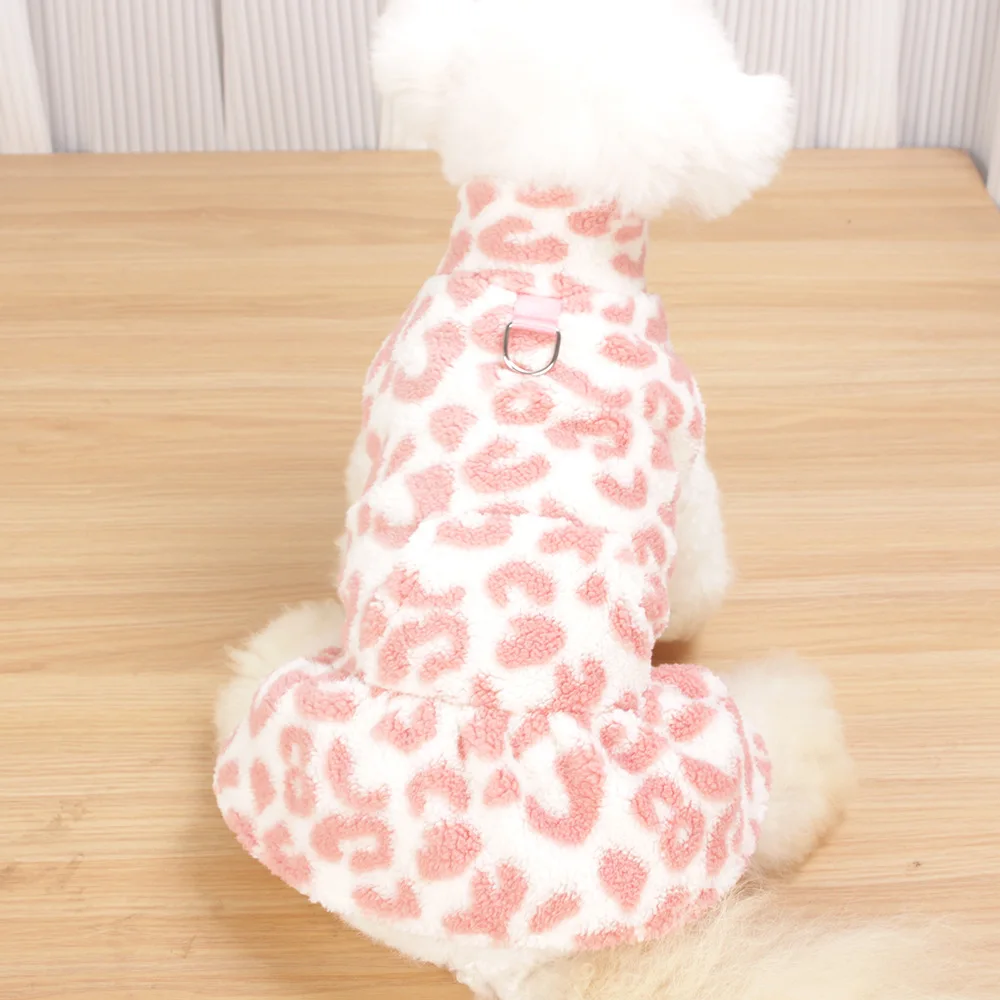 Vestido para Cães com Estampa de Leopardo para Inverno - Imagem 4
