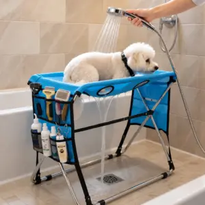 mesa de tosa dobrável para cães e gatos