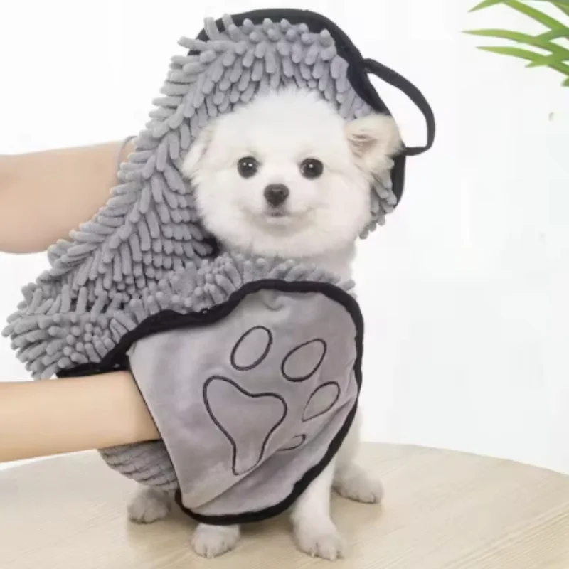 Toalha Absorvente para Cães e Gatos de Poliéster Macio de Secagem Rápida - Imagem 4