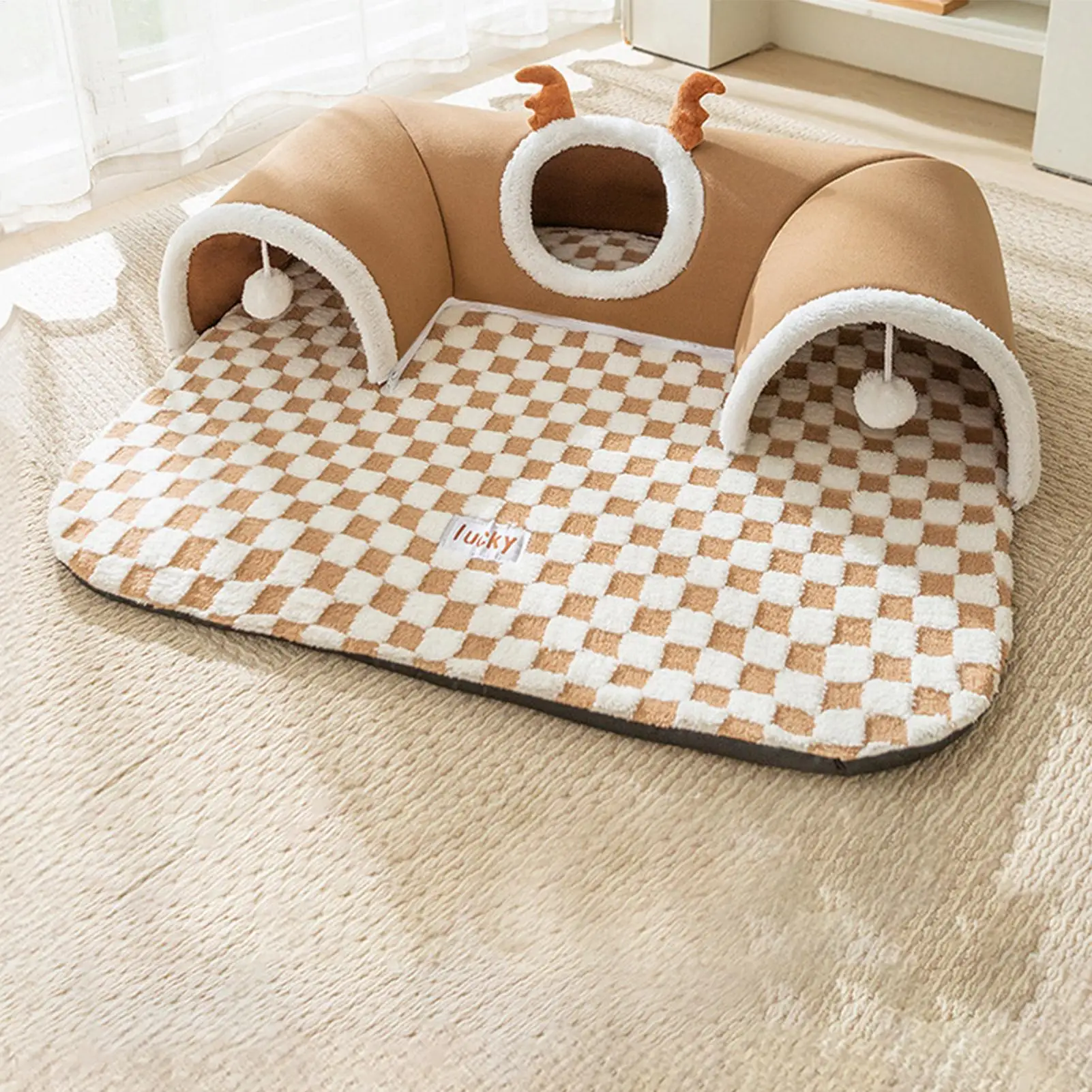 cama túnel para gatos dobrável