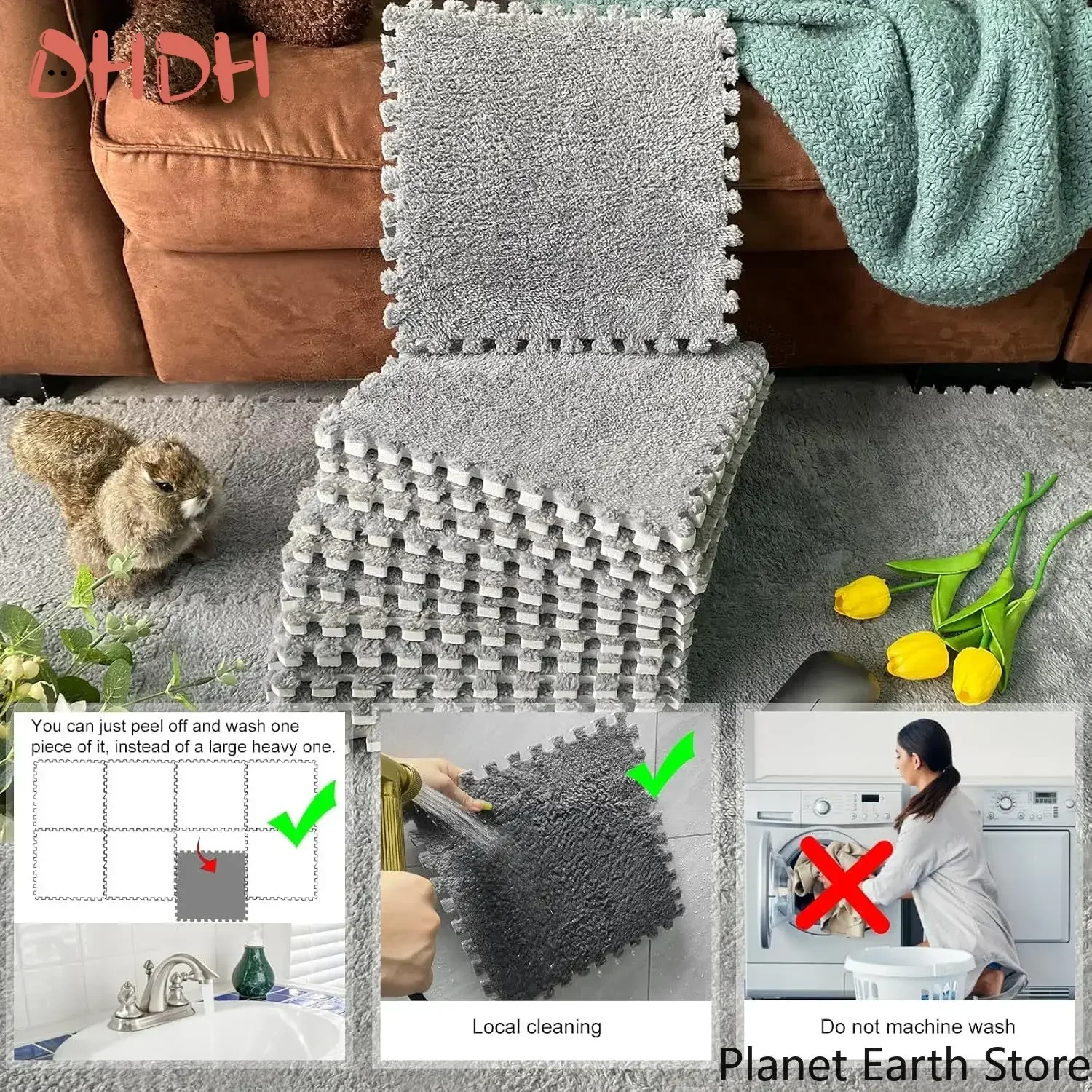 Manta Absorvente para Pets Anti Slip, 4 pcs - Imagem 3