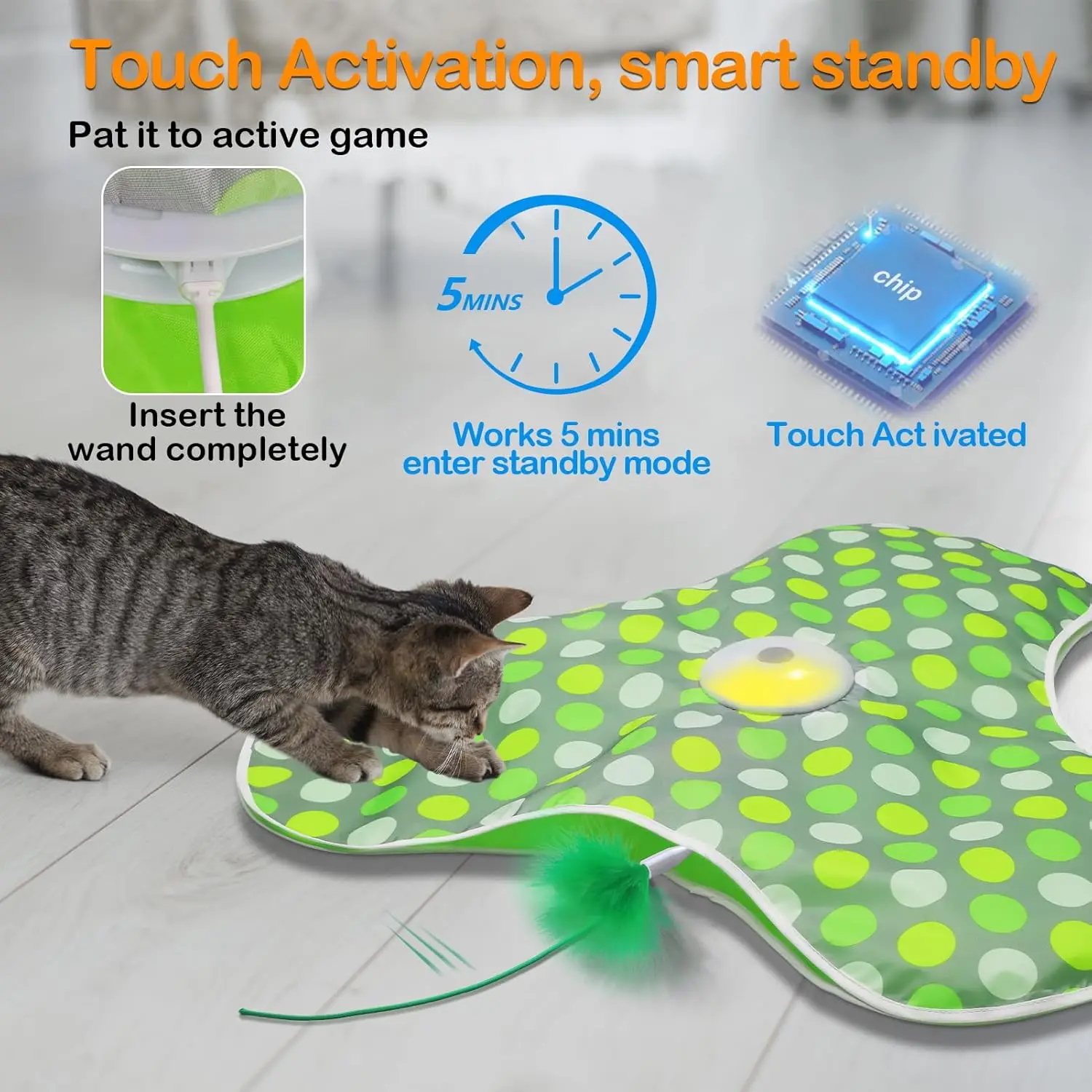 Brinquedo Interativo para Gatos Recarregável USB com Som de Rato - Imagem 3