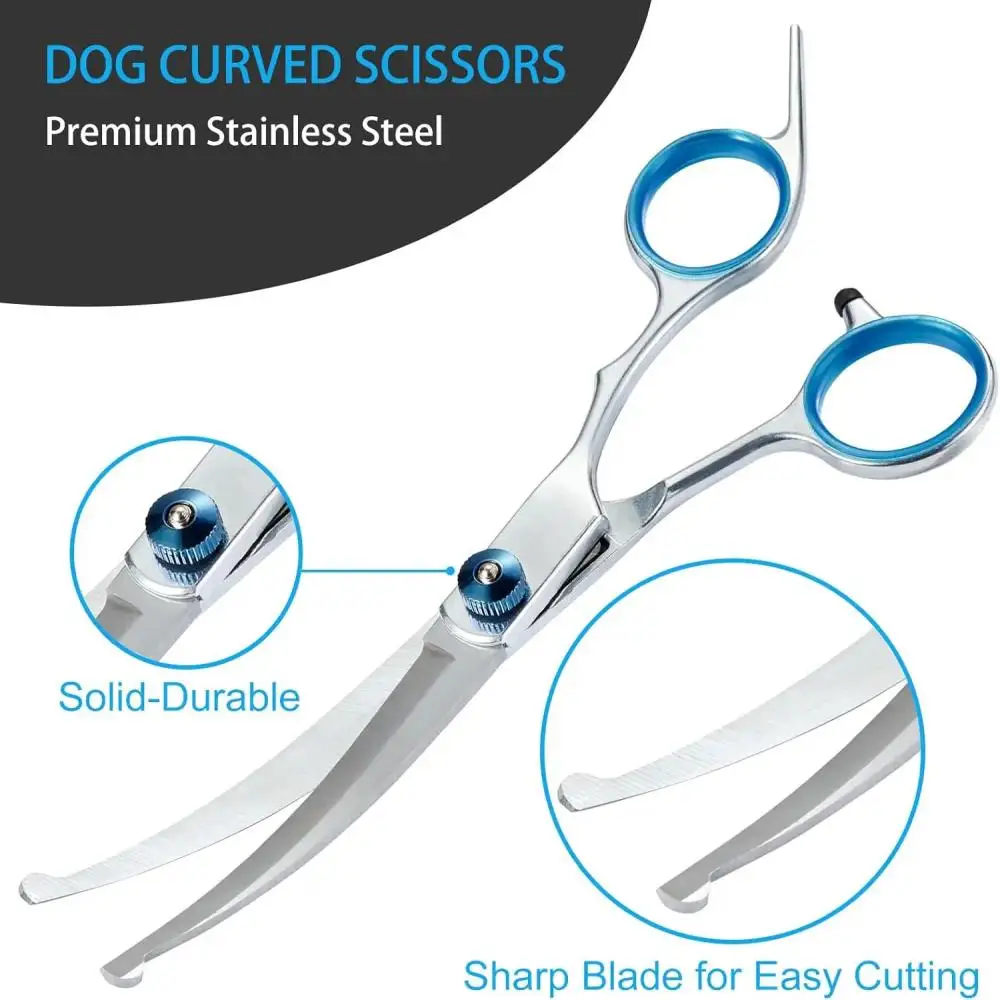 Tesoura de Tosa para Cães e Gatos de Aço Inoxidável Redonda - Imagem 2