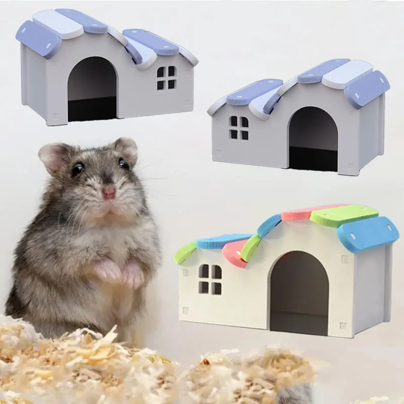 Casa para Hamster de Madeira PVC com Design Ventilado - Imagem 5