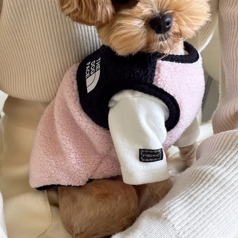 Casaco para Cachorro de Velo Cordeiro com Botões para Cães Pequenos - Imagem 3