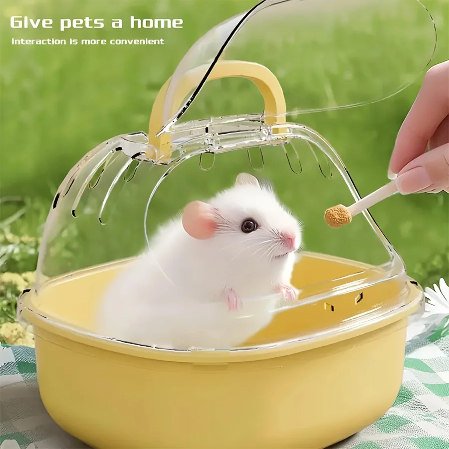 Gaiola Portátil para Hamster Transparente com Garrafa de Água - Imagem 3
