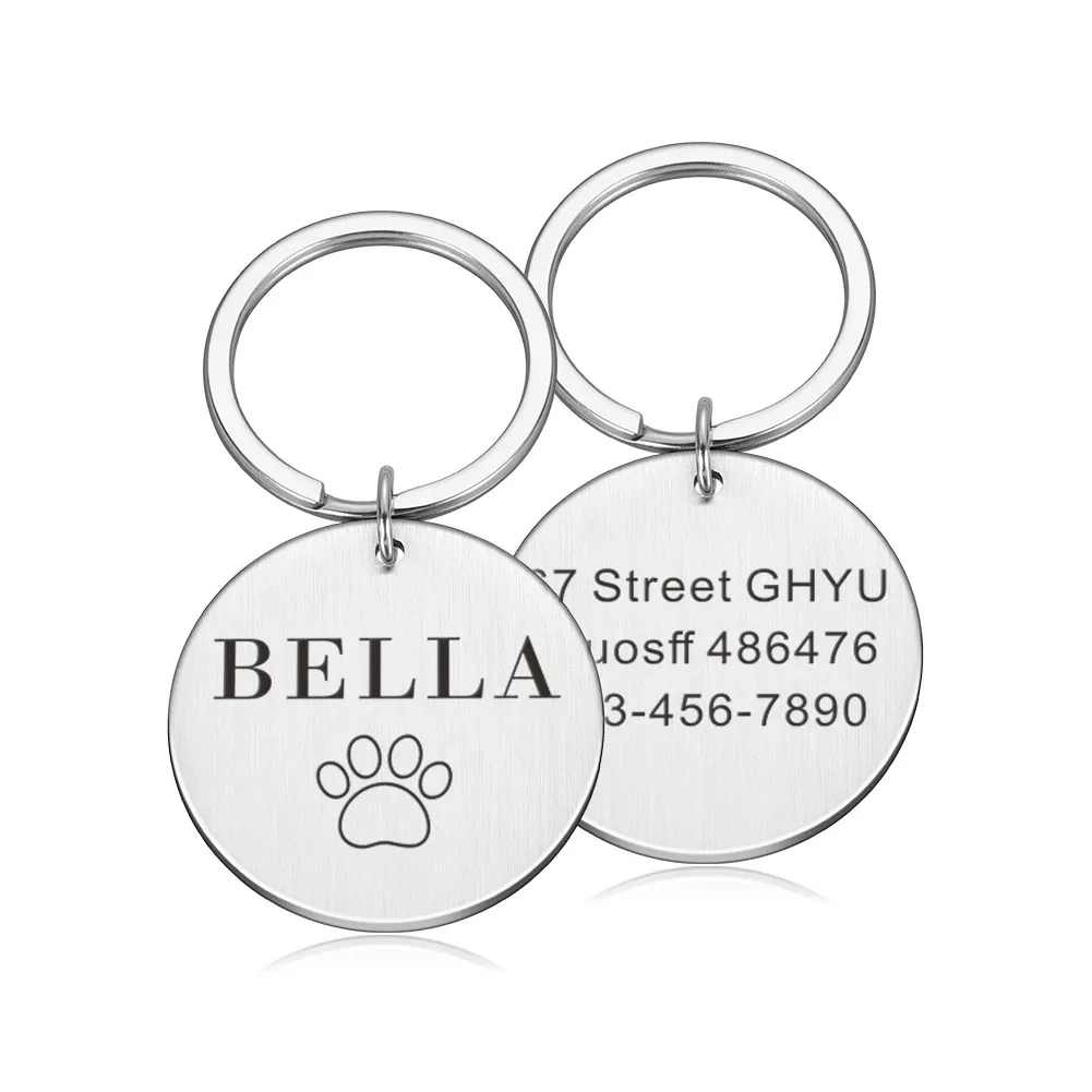 Plaqueta de Identificação para Cães e Gatos com Gravação Personalizada - Imagem 4