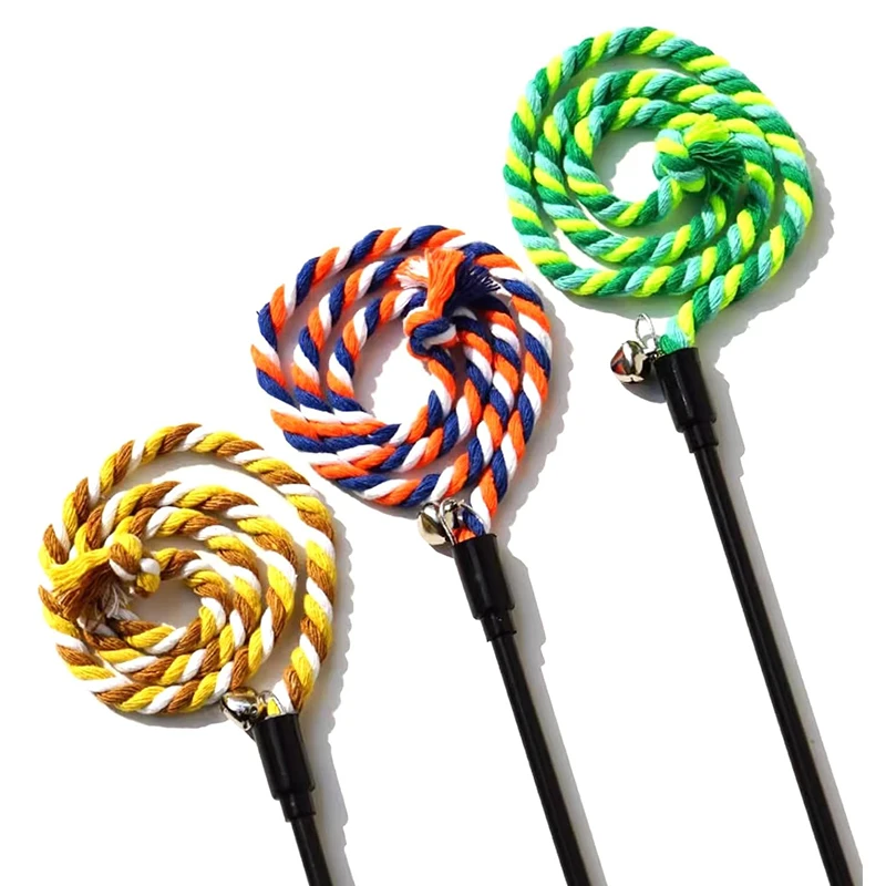 Varinha para Gatos com Corda de Algodão e Sino para Brincar - Imagem 6