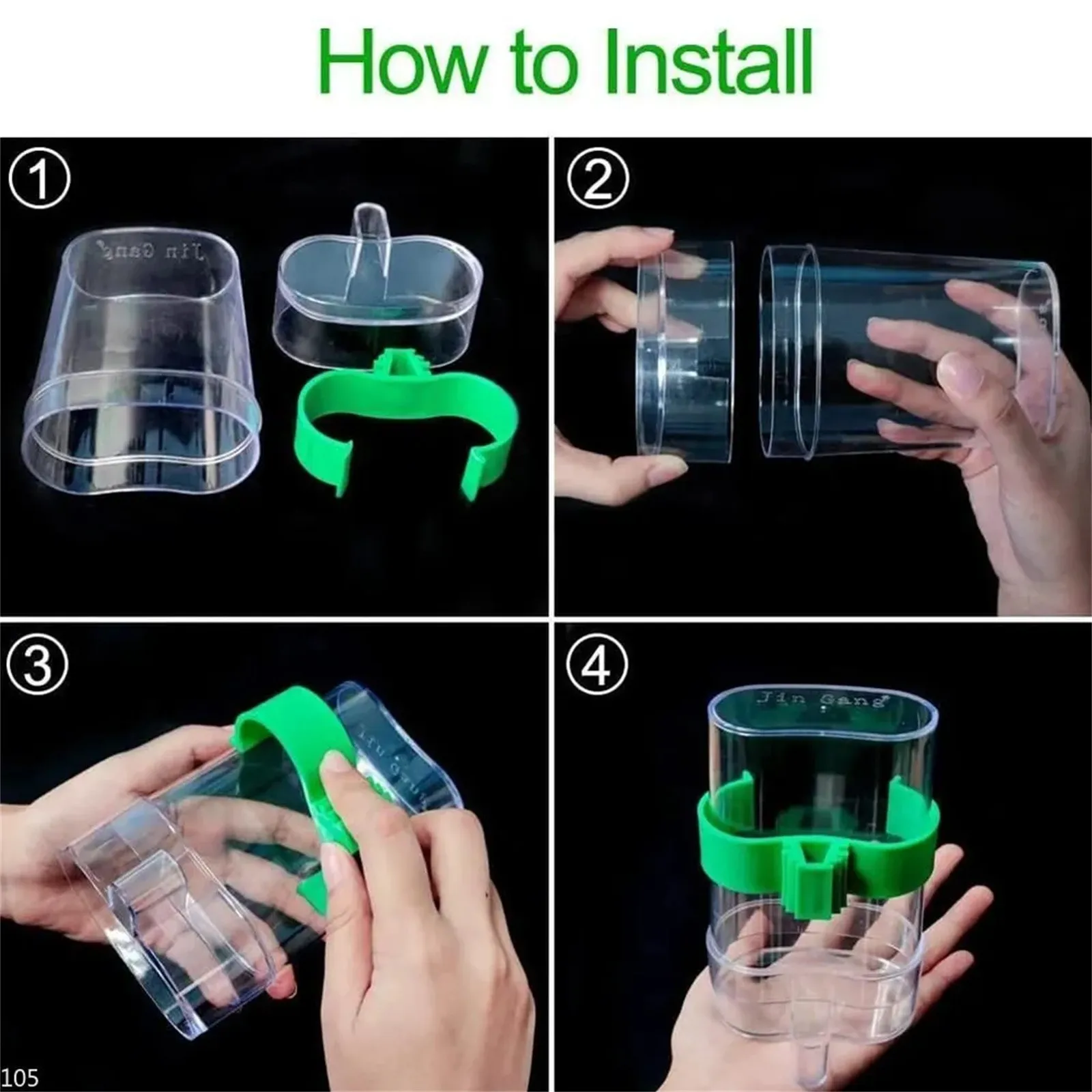 Bebedouro para Pássaros de Plástico Transparente com Encaixe na Gaiola - Imagem 6