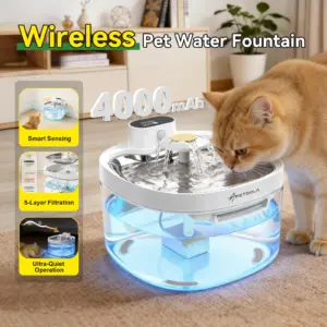 bebedouro para gatos e cães sem fio com sensor automático