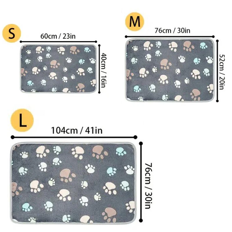 Cobertor para Cães e Gatos de Lã Coral Macia 76x52 cm Lavável - Imagem 6