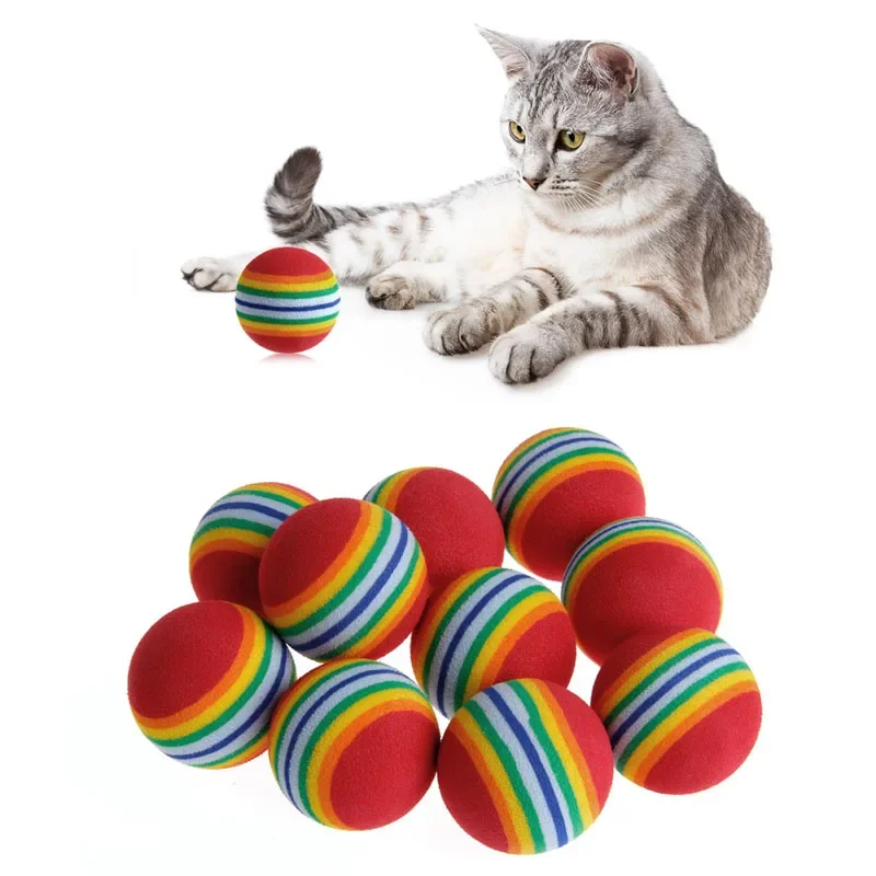 Bolas para Gatos 10 pçs Coloridas de Espuma EVA 3.5 cm - Imagem 3