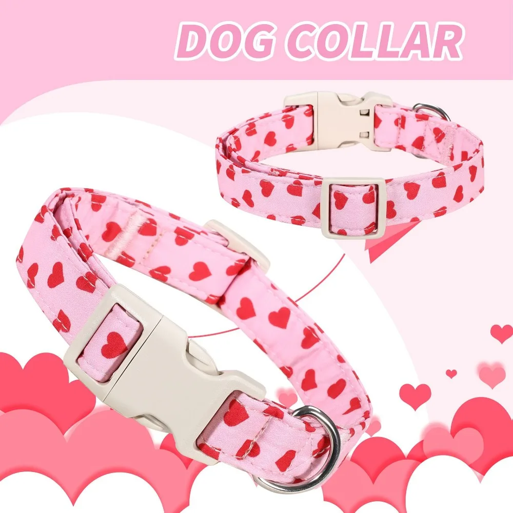 Coleira para Cães Ajustável com Padrão de Coração - Image 3