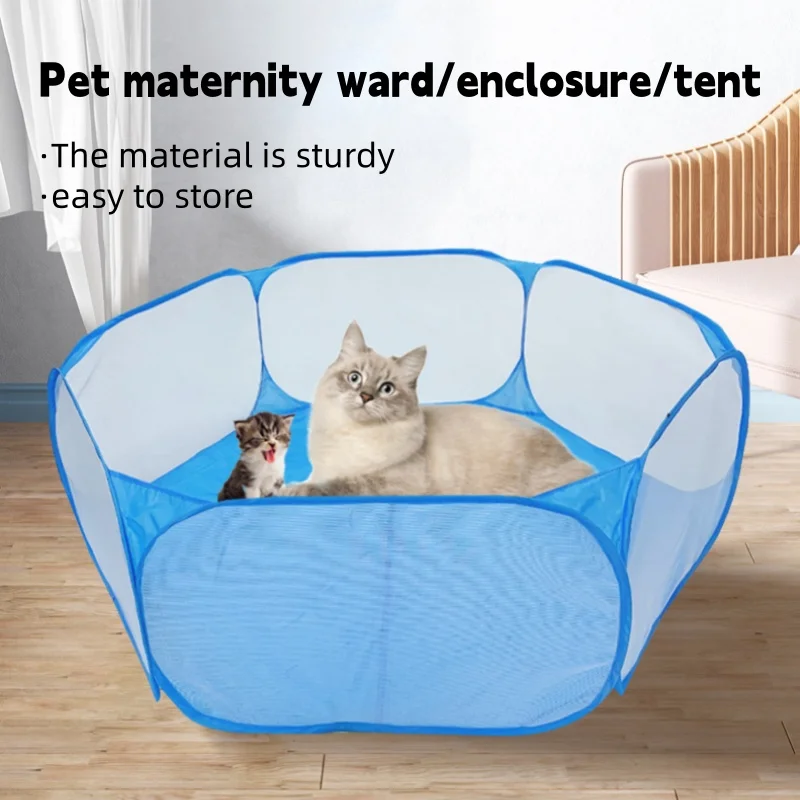 Cercado Dobrável para Cães e Gatos Transparente para Viagem - Imagem 2