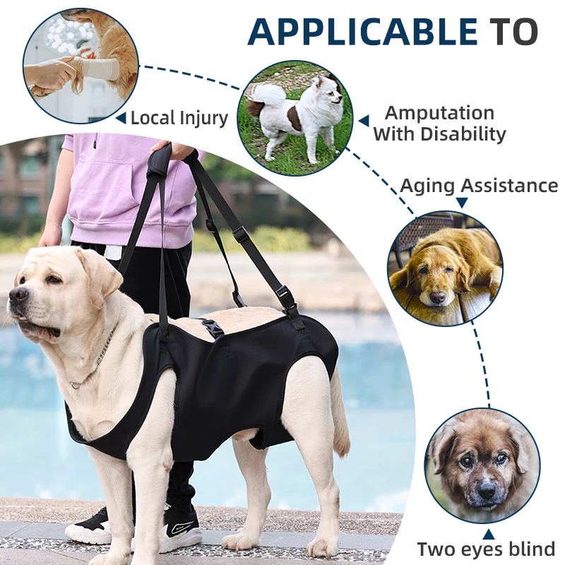 Arnês de Suporte para Cães de Tecido Oxford Ajustável - Imagem 4