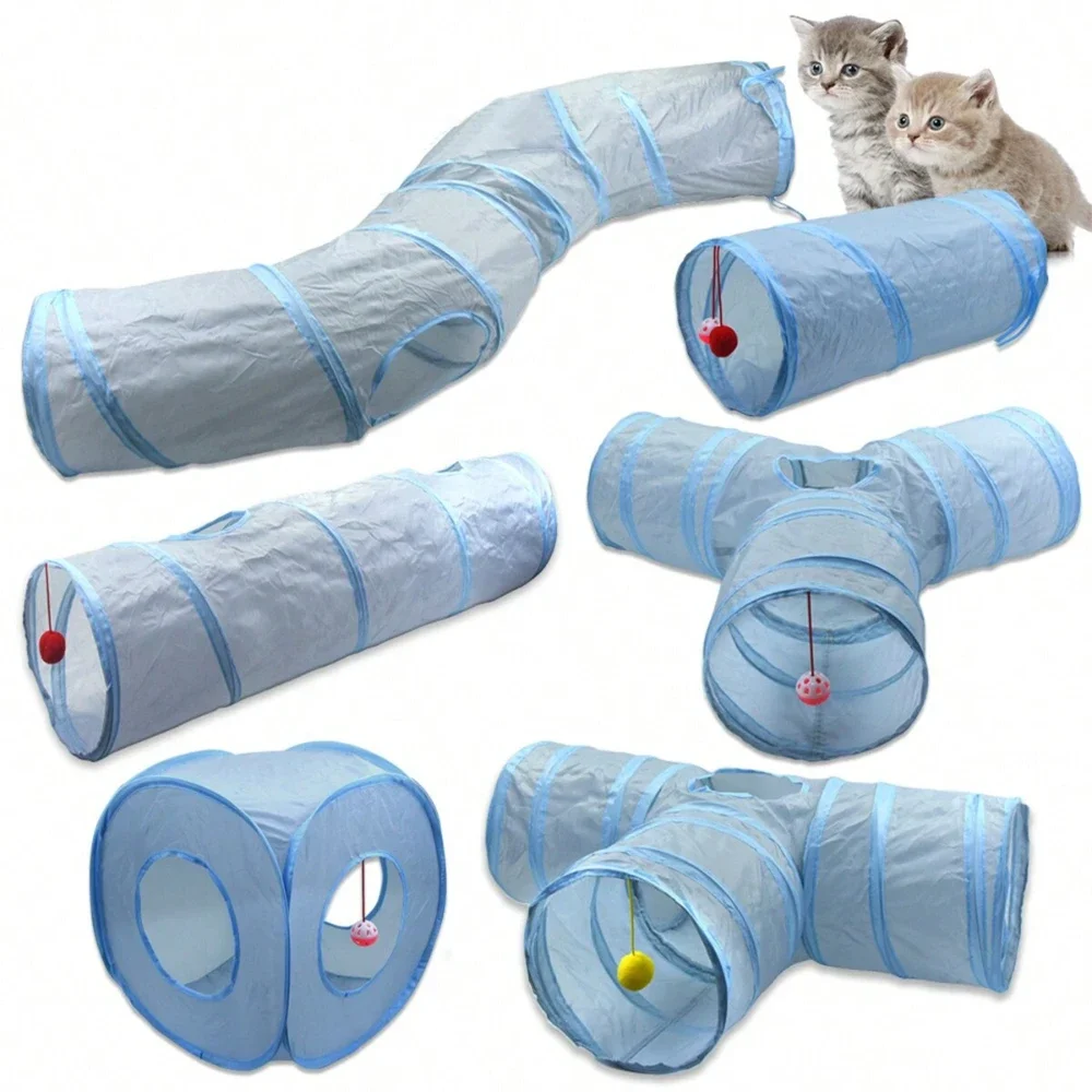 Túnel para Gatos Dobrável 3 em 1 com Buraco de Observação - Imagem 2