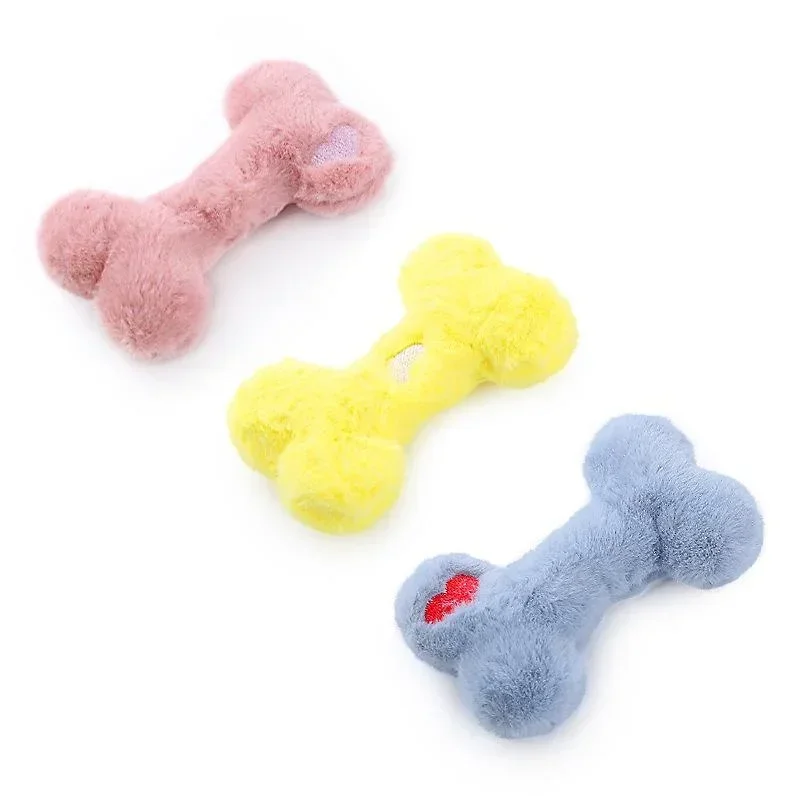 Brinquedo para Cães e Gatos de Pelúcia em Formato de Osso 18x10cm - Imagem 6