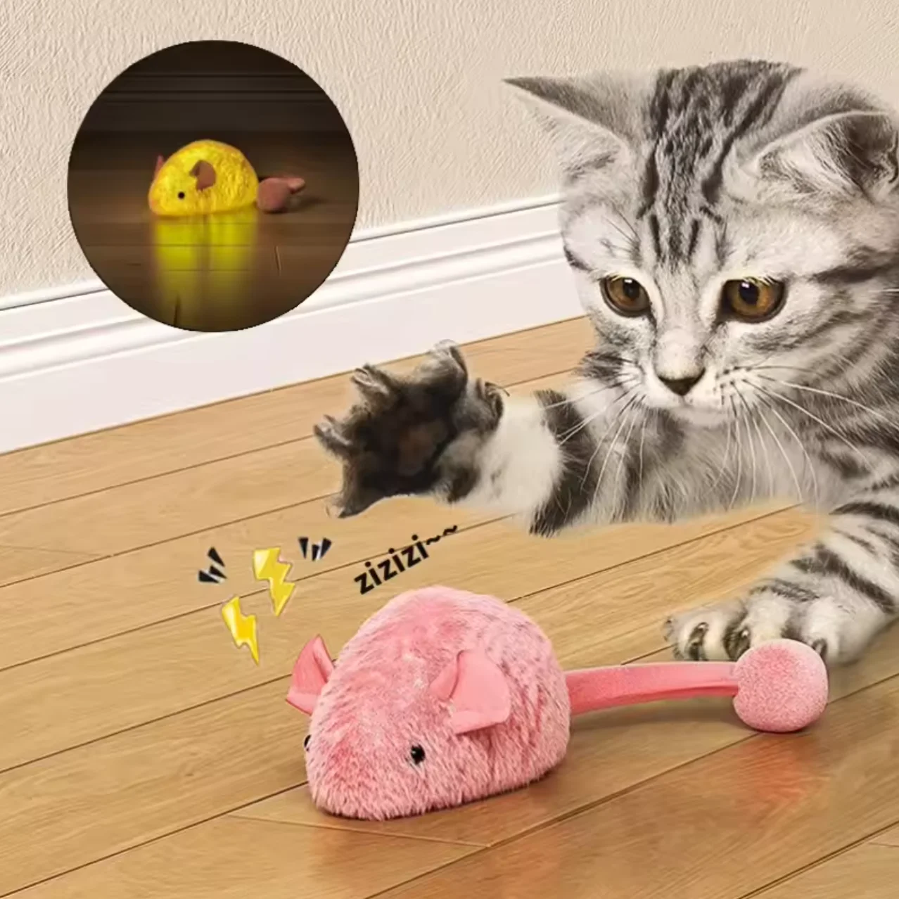 brinquedo de pelúcia gato rato