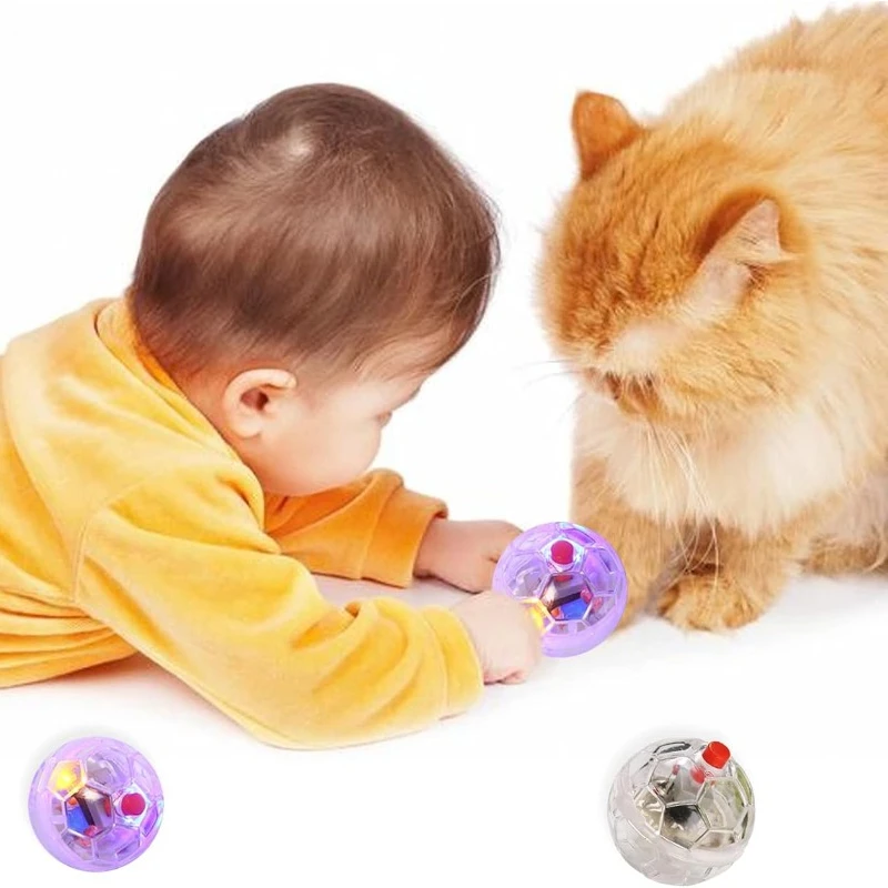 Bola Brilhante para Gatos LED Transparente 3.5 cm Ativada por Toque - Imagem 2