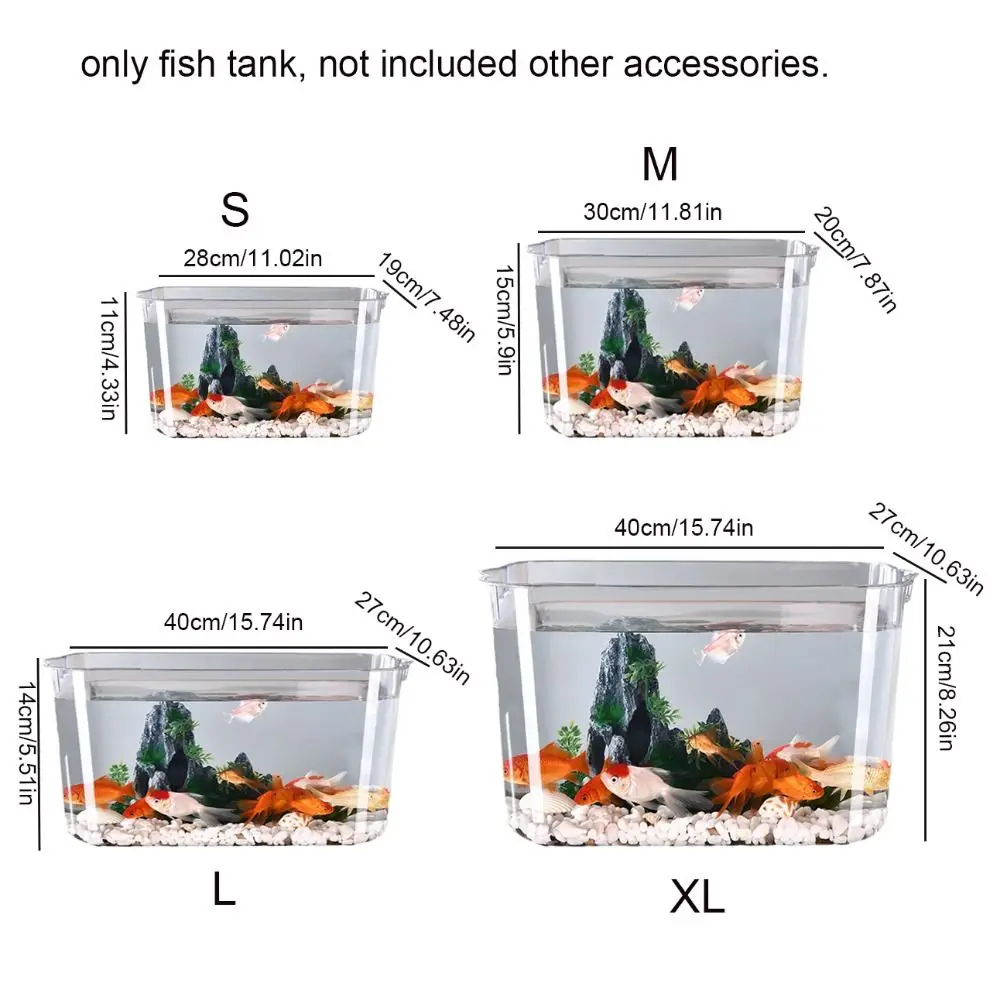 Aquário de Plástico Transparente para Peixes e Tartarugas - Imagem 6