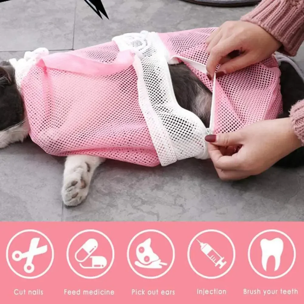 Saco de Banho para Gatos em Poliéster Ajustável até 7 kg - Imagem 5