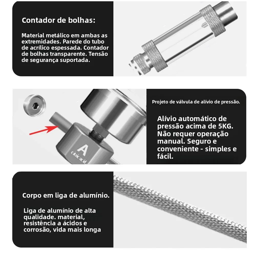 Gerador de CO2 DIY para Aquário com Válvula Solenoide e Contador de Bolhas - Image 4