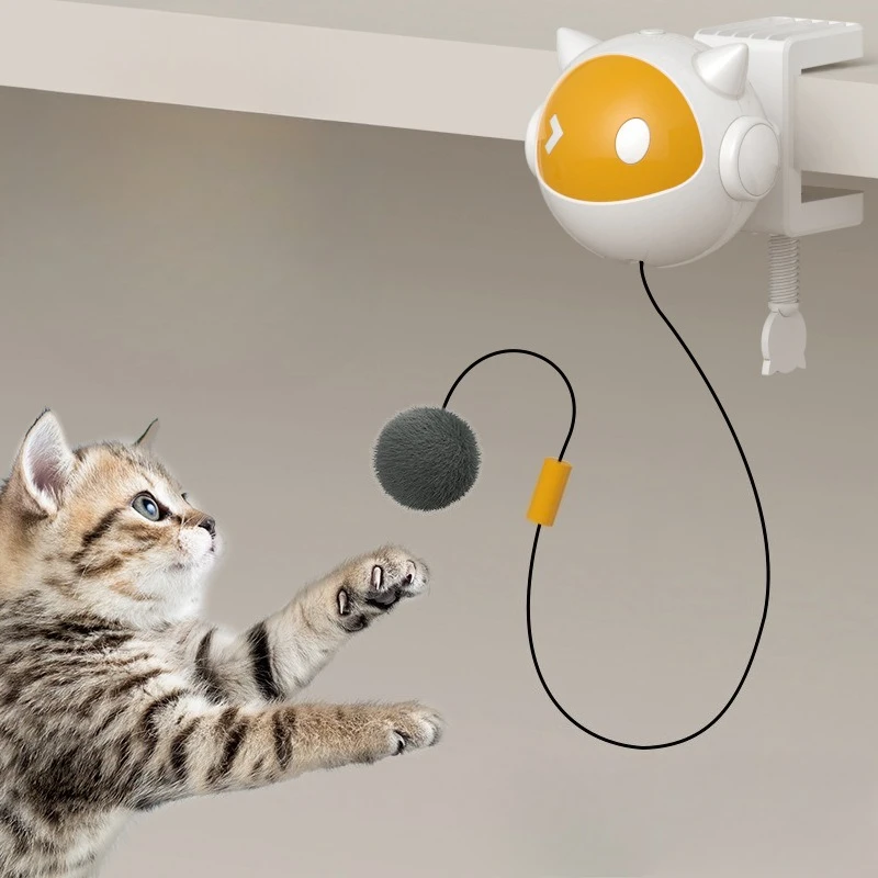 brinquedo interativo gato bola elétrica automática