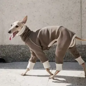 roupa para cães de pelúcia gola alta