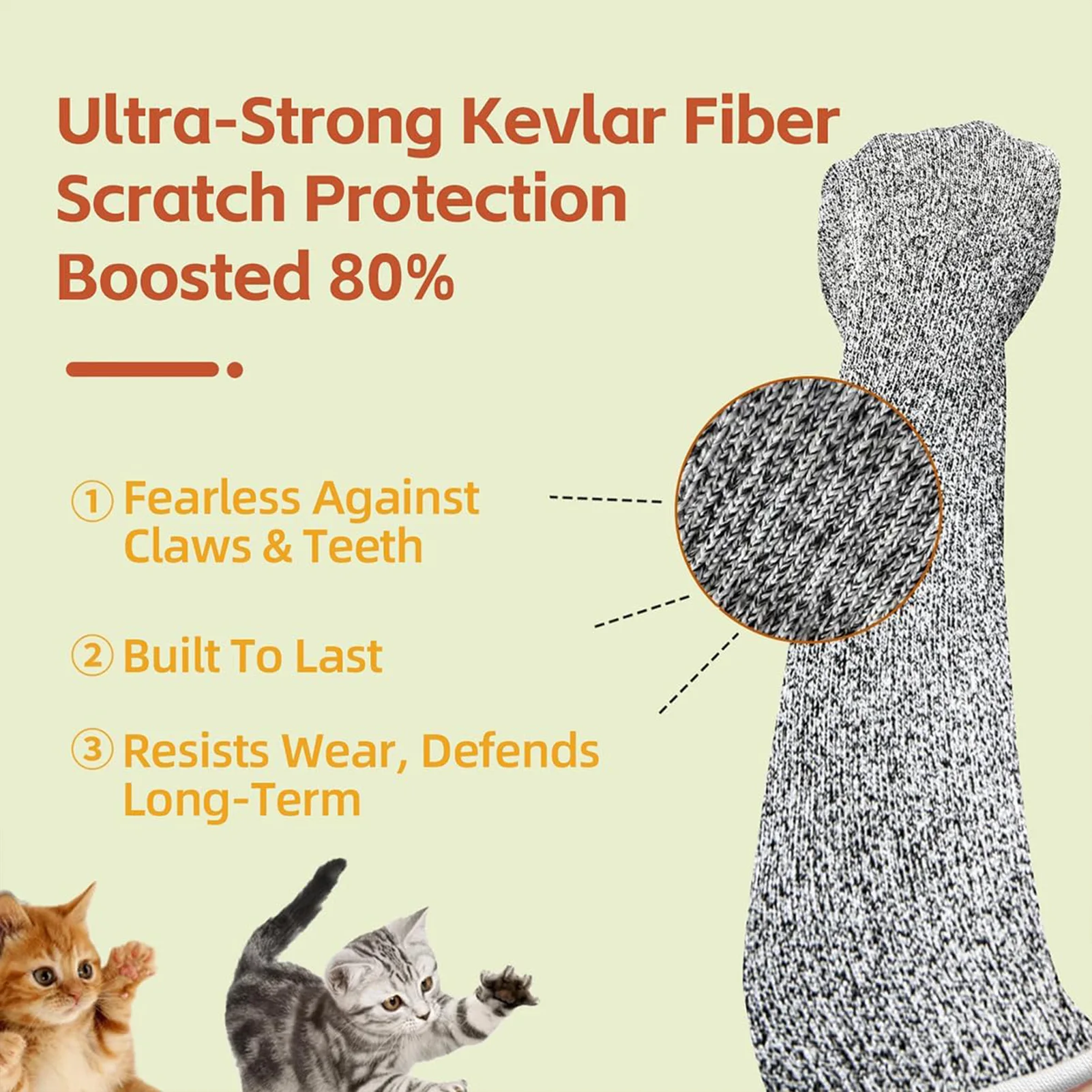 Luvas Longas para Cães e Gatos 40 cm Anti-arranhões para Cuidado Animal - Image 3