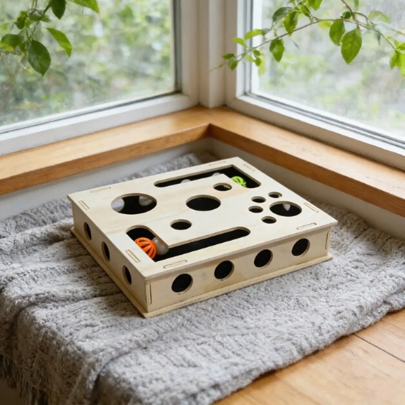 Brinquedo Labirinto para Gatos com Bola e Túnel Interativo - Image 2