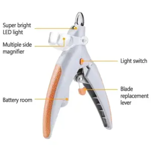 cortador de unhas pet com led