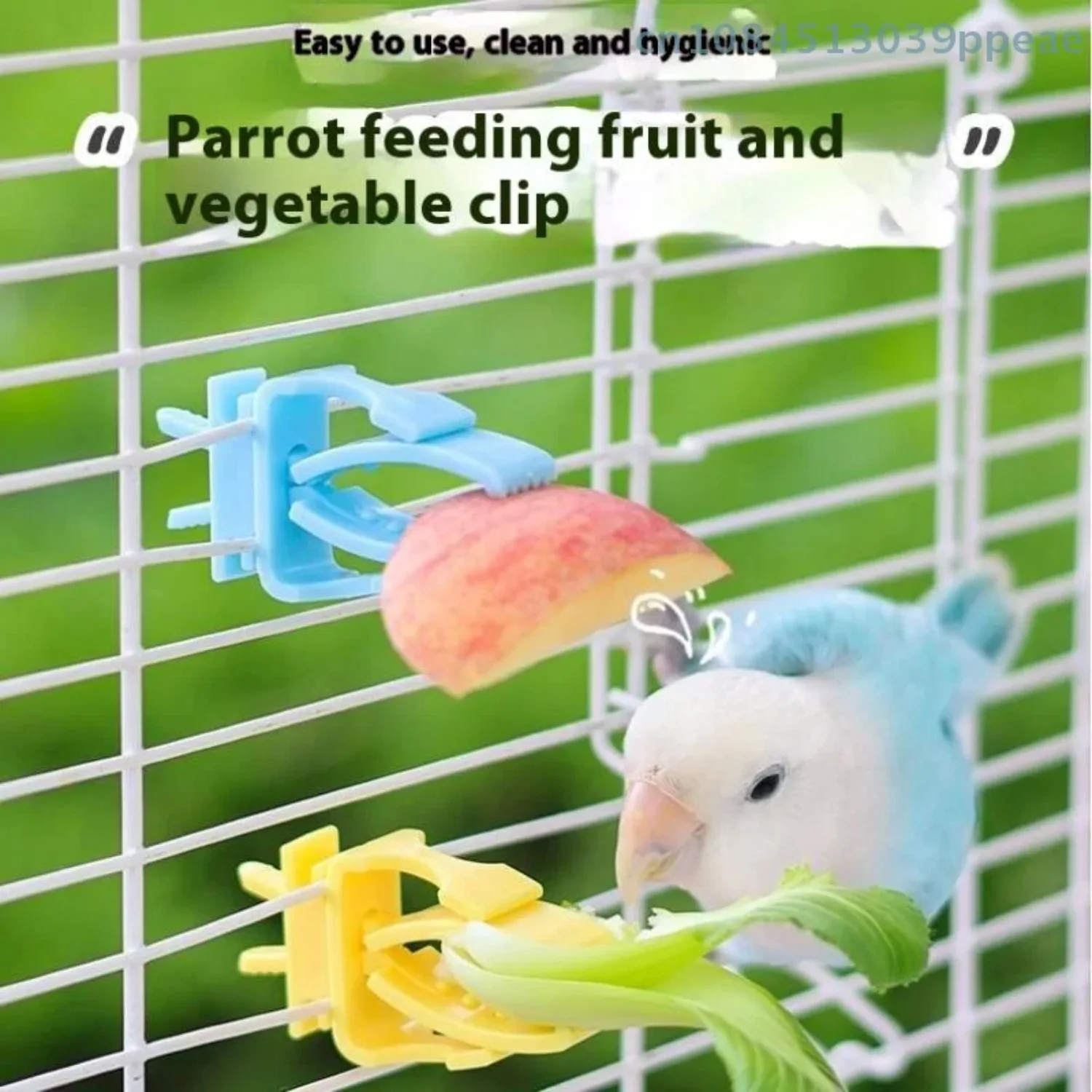 Clipes de Frutas e Vegetais para Pássaros com Trava Giratória, 4 Peças - Imagem 4