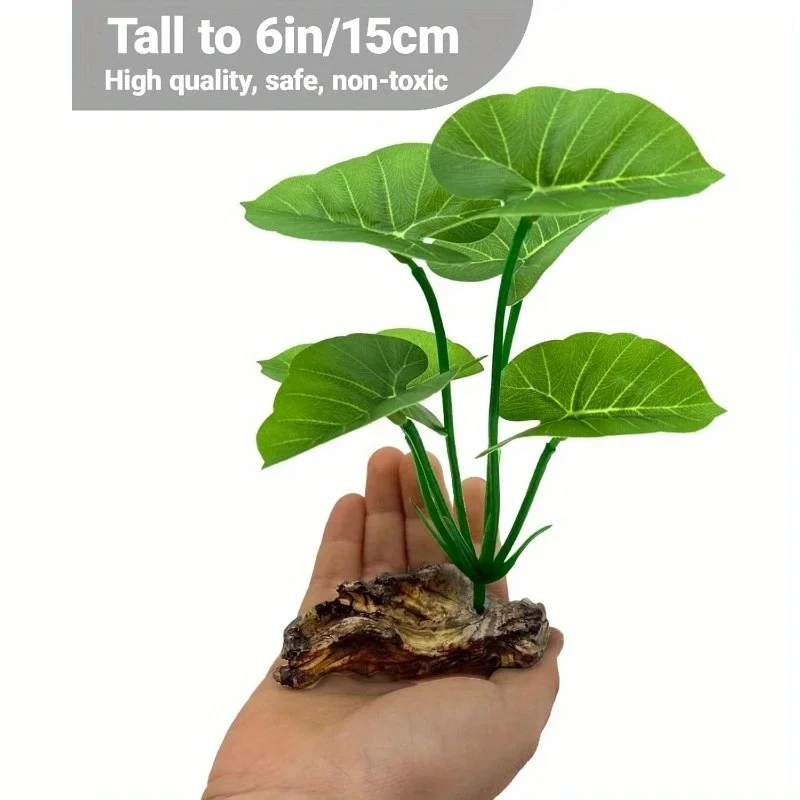 Plantas Artificiais para Aquário e Terrário Folhas Flutuantes Realistas - Imagem 4