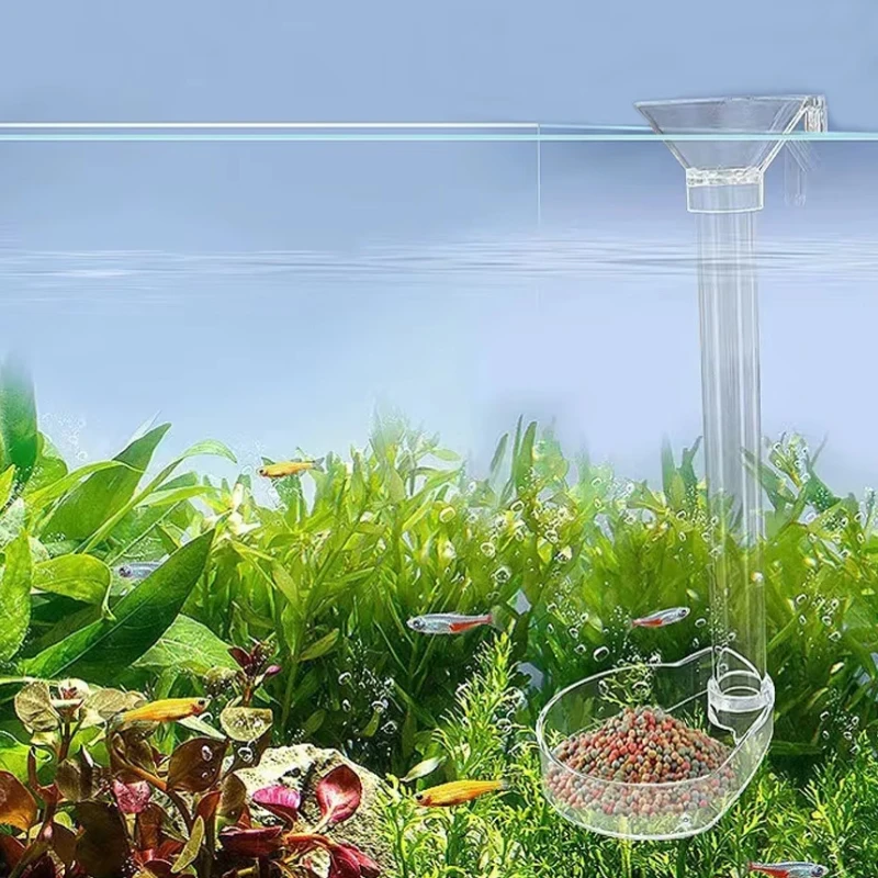 Alimentador para Aquário de Acrílico Transparente com Tubo de Alimentação - Imagem 5