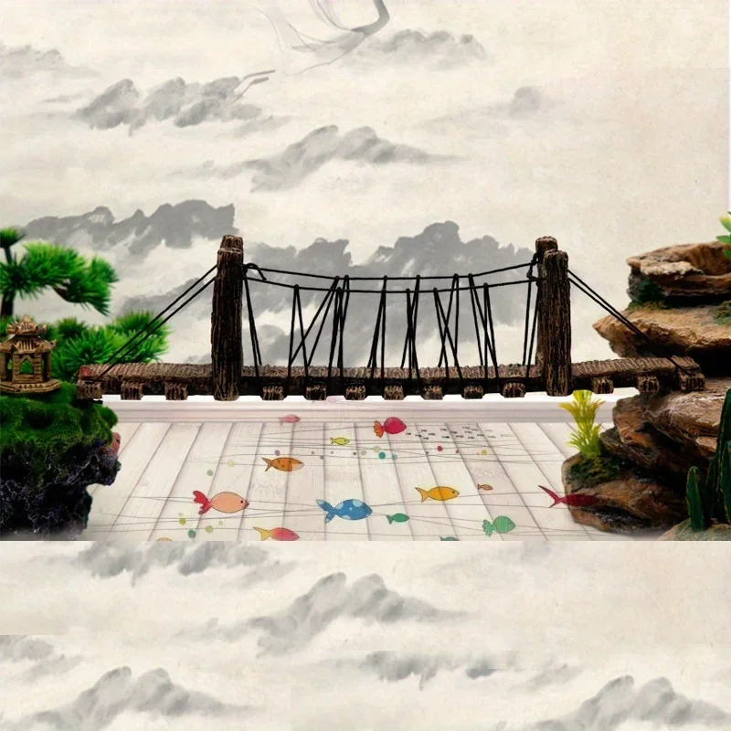 Decoração para Aquário Ponte Resina Sintética com Esconderijo - Imagem 2