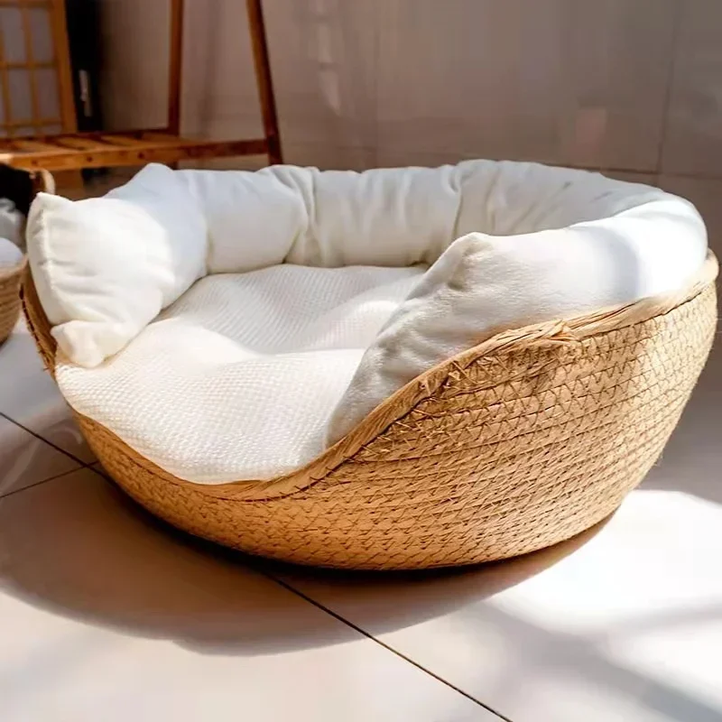 cama sofá para gatos e cães de bambu