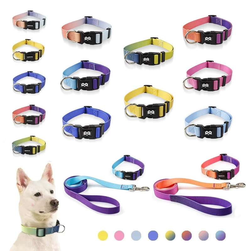 coleira ajustável de nylon para cães e gatos