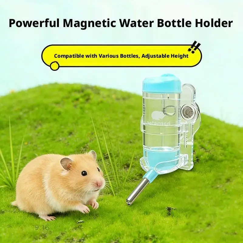 Suporte Magnético para Garrafa de Água de Hamster Ajustável Transparente - Imagem 3