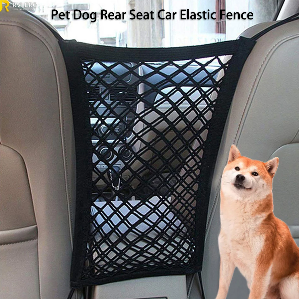 Rede de Proteção Carro para Cães Elástica 29x24 cm - Imagem 2